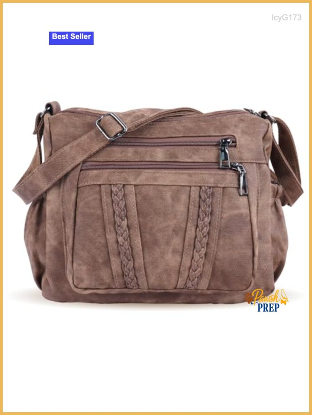 Crossbody Bag for Women Multi Pocket PU Leather Shoulder Handbag Adjustable